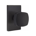 Emtek Freestone Knob 2-3/8 in Backset Privacy w/Modern Rectangular Rose for 1-1/4 in to 2 in Door 5212FRKUS19